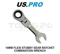 US PRO Tools 14MM Flexi Stubby Gear Ratchet Combination Spanner Wrench 3912