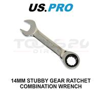 US PRO Tools 14MM Stubby Gear Ratchet Combination Spanner Wrench 3900