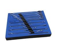 US PRO Tools 14pcs Ultra Thin Ratcheting Action O/E Spanner Set Metric SAE 7547