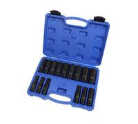 Us Pro Tools 15Pc 1/2" Dr 12 Pt European Deep Impact Socket Set 10mm-24mm 7535