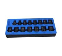 US PRO Tools 15pc 1/2" Dr 12pt Shallow Impact Socket Set 10-24mm 7601
