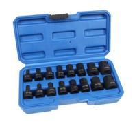 Us Pro Tools 16Pc 3/8" Dr Stubby Impact Sae/metric Hex Bit Sockets 7560