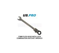 US PRO Tools 17MM Ratchet Flexi Head With Lock Combination Spanner Wrench 3682