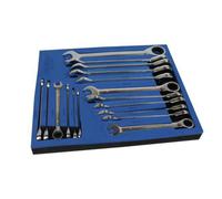 Us Pro Tools 17Pc 8mm-24mm Metric Gear Ratchet Wrench Spanner Set Eva Foam Tray 3566