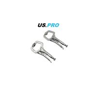 US PRO Tools 2 Piece Mini Locking C Clamp Set - C-Clamps 1832