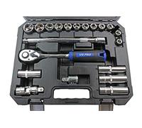 US PRO Tools 20 Piece 1/2" DR Metric Socket Set 6PT 10-24mm 3271