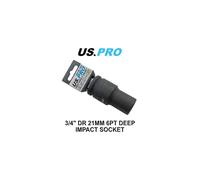 US PRO Tools 21mm 3/4" Dr Deep Impact Socket 6pt Single Hex 3409