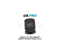 US PRO Tools 21mm Impact Socket 1/2" Drive 6 Point Single Hex 3822