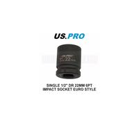 US PRO Tools 22mm Impact Socket 1/2" Drive 6 Point Single Hex 3823