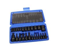 US PRO Tools 25pc 1/4 3/8 1/2” DR Impact E-Star Sockets & Star Bit Sockets Torx M&F 7521