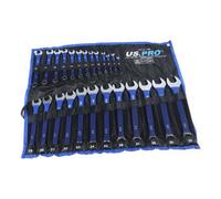 Us Pro Tools 25Pc Metric Combination Spanner Set 6-32mm With Rubber Grips 7599
