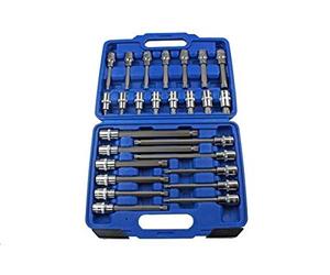 US PRO Tools 26pc 1/2" Dr Spline Bit Socket Set 3405