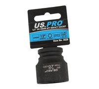 US PRO Tools 28mm Impact Socket 1/2" Drive 6 Point Single Hex 3828