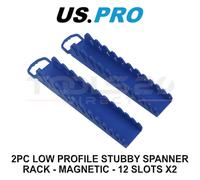 US PRO Tools 2pc Low Profile Magnetic Stubby Spanner Rack 24 Slot Metric or SAE 6933