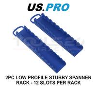 US PRO Tools 2pc Low Profile Stubby Spanner Rack 24 Slot Metric or SAE 6932