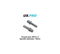 US PRO Tools 2pc Spindle Drill Adapters M14 x 2 Thread, 10mm Shaft 3406