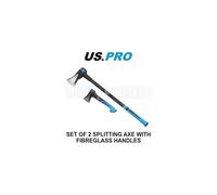 US PRO Tools 2PC Splitting Axes With Fibreglass Handle Log Splitting Maul 1KG & 3.7KG 4539