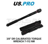US PRO Torque Wrench, 3/8-inch Drive, 7-112 Nm Range, Calibrated with Certificate