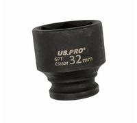 US PRO Tools 32mm Impact Socket 1/2" Drive 6 Point Single Hex Shallow 3830