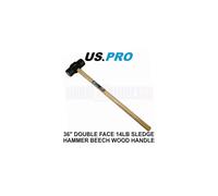 US PRO Tools 36" Double Face 14lb Sledge Hammer Beech Wood Handle 4511