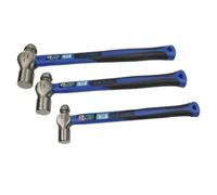 US PRO Tools 3PC Ball Pein Hammer With Fibreglass Handle 8, 16, 32oz 4543