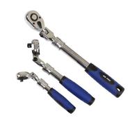Us Pro Tools 3Pc Flexible Extendable Ratchet Set 1/4", 3/8" & 1/2" Drives 4206