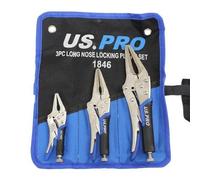 US PRO Tools 3pc Long Nose Locking Plier Pliers Set 5-10" Mole Grips Clamps 1846