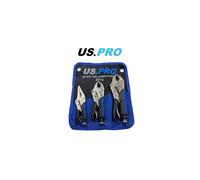 US PRO Tools 3pc Soft Grip Locking Pliers Set 6.5, 7, 10" Mole Grips 2074