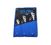 US PRO Tools 3pc Water Pump Pliers, Groove Slip Joint Plier Set New 1830