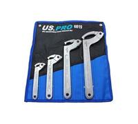 US PRO Tools 4 Piece Adjustable Hook Wrench Set 3/4" - 7/10" 6819