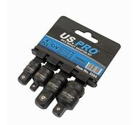 US PRO Tools 4 Piece Impact Adaptor Set 1/4" 3/8" 1/2" Step up/Down Reducer 3504