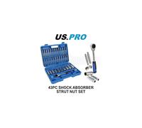 US PRO Tools 43pc Shock Absorber Strut Nut Go-thru Socket & Ratchet Set 7148