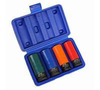 Us Pro Tools 4Pc 1/2" Dr Deep Impact Sockets For Alloy Wheels 17, 19, 21, 22mm 3724