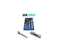 US PRO Tools 4pc Adjustable Wrench/Shifting Spanner Set 6'' 8'' 10'' 12'' Chrome Finish 2249