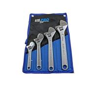 US PRO Tools 4pc Adjustable Wrench/Shifting Spanner Set 6'' 8'' 10'' 12'' Chrome Finish 2249