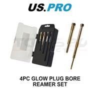 US PRO Tools 4pc Glow Plug Bore Reamer Set 5909
