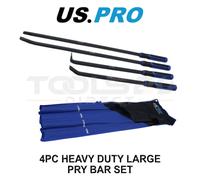US PRO Tools 4pc Heavy Duty Large Pry Bar Set 24" 36" EN9 Steel 6948