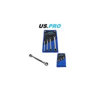 US PRO Tools 4pc Metric Double E-Torx Gear Ratchet Spanner Set E6 - E24 2247