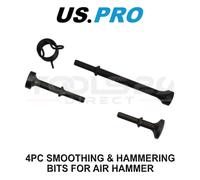 US PRO Tools 4pc Smoothing & Hammering Bits for Air Hammer Set 8612
