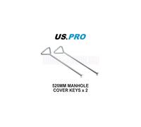 US PRO Tools 520MM T-End Manhole Cover Keys 2 Pack 2303