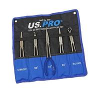 US PRO Tools 5pc 11"/275mm Long Reach Nose Pliers, Plier Set