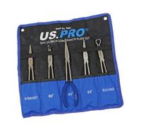 Us Pro Tools 5Pc 11" Long Reach Plier Set Angled Offset Straight & Hose Pliers 5901