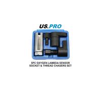 US PRO Tools 5pc Oxygen Lambda Sensor Socket, Sockets & Thread Chaser Set, 7062