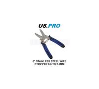 US PRO Tools 6" Stainless Steel Wire Stripper Cutter 0.6 to 2.6mm 6841
