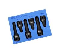 US PRO Tools 6pc 1/2" DR Impact Spline Bit Sockets Shallow & Deep M14 M16 M18 3859