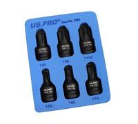 US PRO Tools 6pc 1/2" DR Impact Star Torx Bit Socket Set T55 T60 T70 T80 T90 T100 3864
