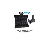US PRO Tools 6pc 3/4" dr Impact Hex Allen Bit Socket Set Sockets 14 - 27mm 3770