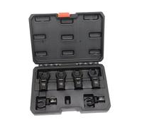 US PRO Tools 6pc 3/8" Dr Flexible Crows Foot Wrench Set Black 6 Point