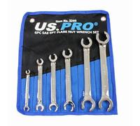 US PRO Tools 6pc SAE Imperial 6pt Flare Nut Spanners Wrench Set Brake Pipe 2295