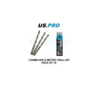 US PRO Tools 7.00MM HSS-G Metric twist Drill Bit Pack Of 10 2430